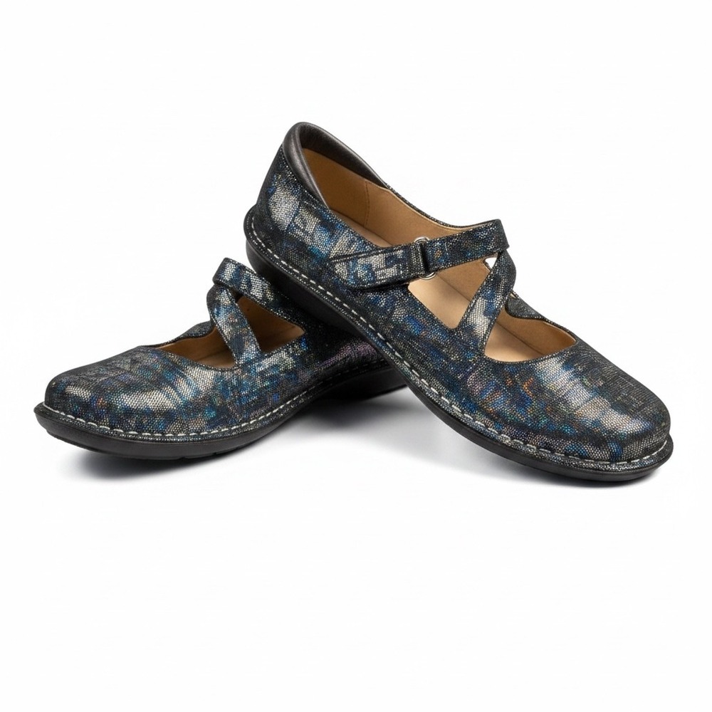 Alegria by PG Lite Women Multi Color Holographic Paloma Mary Jane Flats